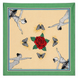 Multicoloured genuine silk scarf 110&times;110 cm Silk Route, item 3898