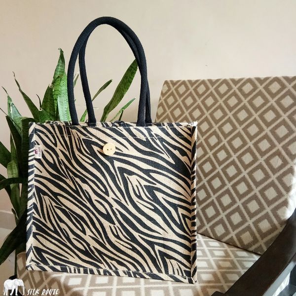 Сумка джутова Zebra 40х35х15см Silk Route 3250 фото
