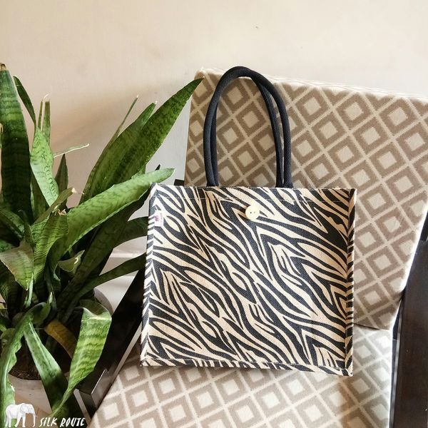 Сумка джутова Zebra 40х35х15см Silk Route 3250 фото