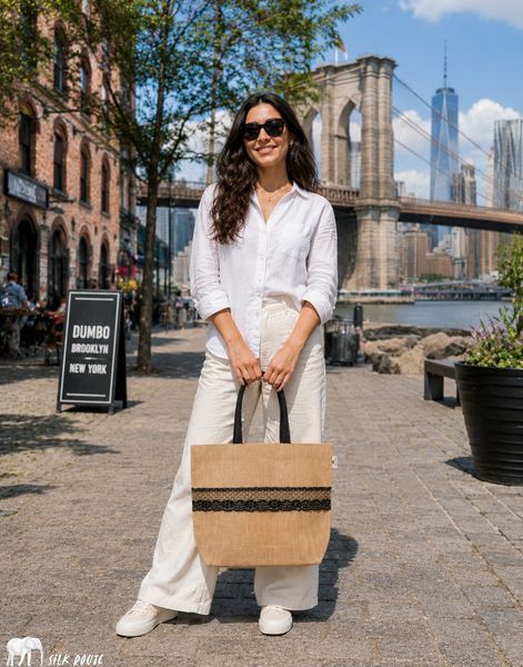 Jute bag Vintage Chic 40x30x15cm Silk Route