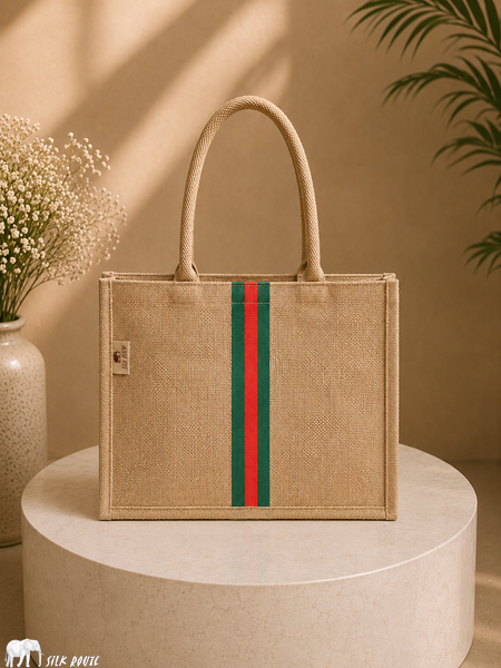 Jute bag Heritage Stripe 40x30x14cm Silk Route