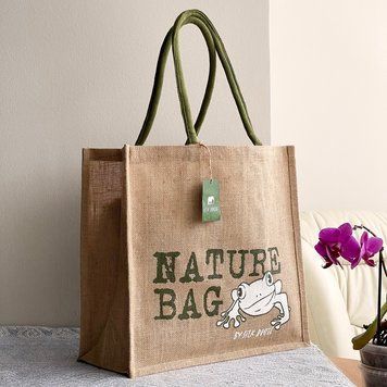 Сумка джутова Nature bag 41х39х19см Silk Route 1030 фото