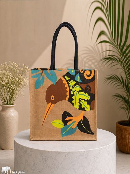 Jute bag Forest Song 36x38x12cm Silk Route