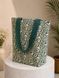 Cotton bag Green Swirl 38x35x12cm Silk Route