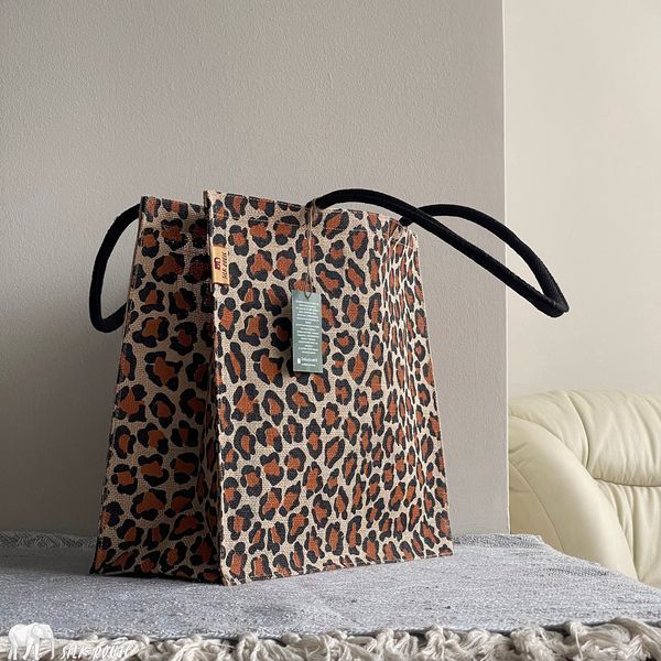 Сумка джутова Leopard 40х35х15см Silk Route 1241 фото