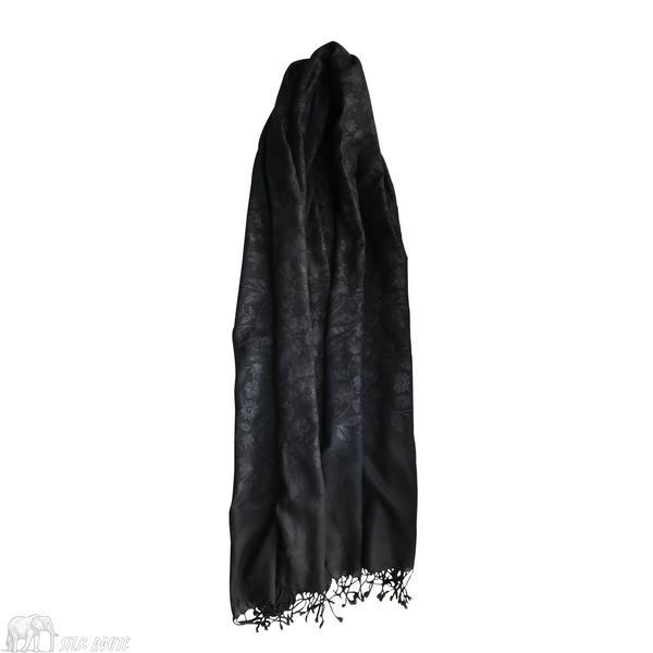 Silk Route cashmere shawl with silk embroidery